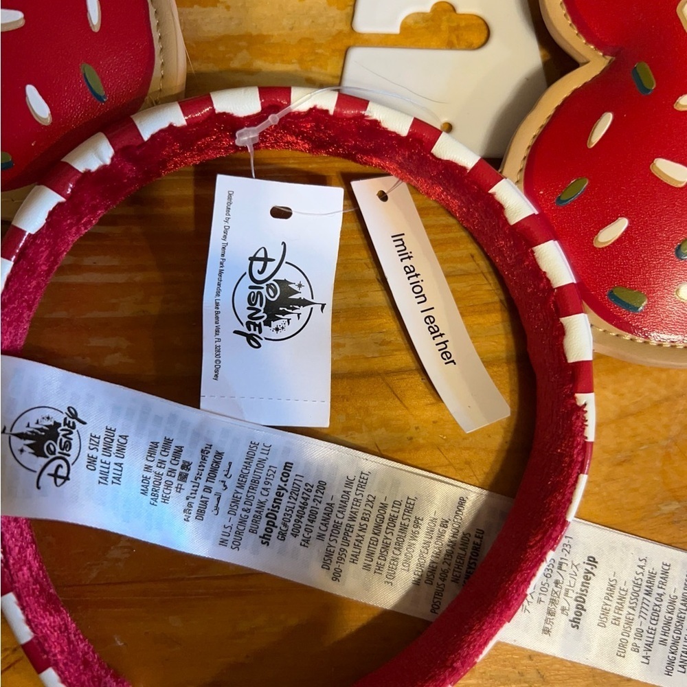 NWT Disney Parks - Mickey Mouse Festive Cookie Ears For Adults - Picture 3 of 5